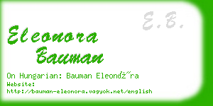 eleonora bauman business card